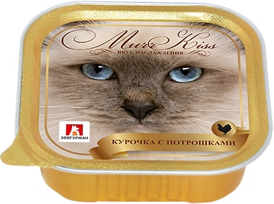 Влажный корм для кошек Зоогурман Murr Kiss Курочка с потрошками 100г