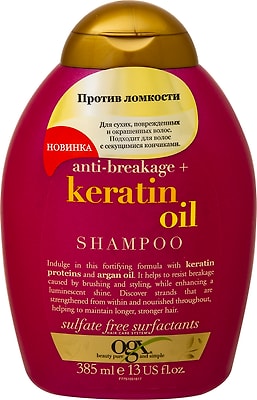 Шампунь для волос OGX Кератиновое масло против ломкости 385мл