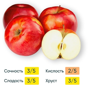 Яблоки сезонные 0.8-1.1кг