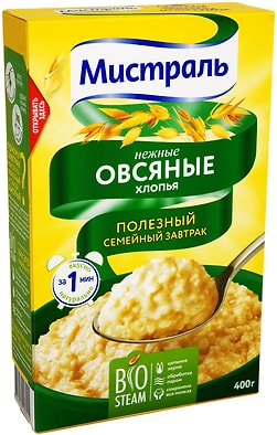 Хлопья Мистраль Овсяные Нежные 400г