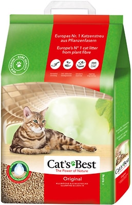 Наполнитель для кошачьего туалета Cats Best Original древесный 20л