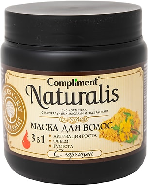 Маска для волос Compliment Naturalis 3в1 с горчицей 500мл