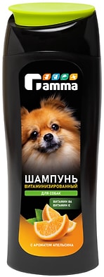 Шампунь для собак Gamma витаминизированный с ароматом апельсина 400мл