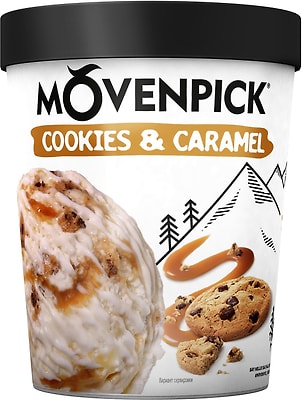 Мороженое Movenpick Пломбир Cookies & caramel 12.7% 298г