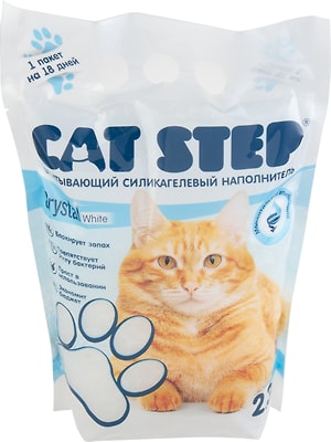Наполнитель для кошачьего туалета Cat Step впитывающий силикагелевый 2.3л
