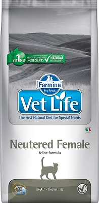 Сухой корм для стерилизованных кошек Farmina Vet Life Cat Neutered Female диетический с курицей 5кг