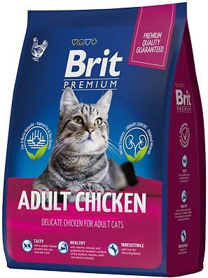 Сухой корм для кошек Brit Premium Adult с курицей 2кг