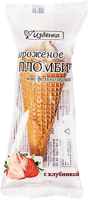 Мороженое ВкусВилл Рожок Клубника 100г