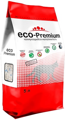 Наполнитель для кошачьего туалета ECO Premium Blue без запаха древесный комкующийся 5л