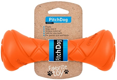 Игрушка для собак Collar PitchDog Гантель для апортировки оранжевая 19*7см