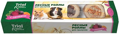 Лакомство Triol Standard лесные роллы для грызунов с овощами 70г