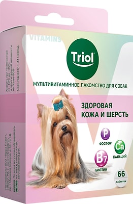 Лакомство для собак Triol Здоровая кожа и шерсть 30г