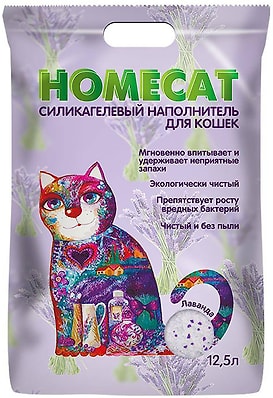 Наполнитель для кошачьего туалета Homecat Лаванда 12.5л
