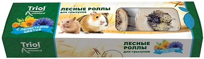 Лакомство Triol Standard лесные роллы для грызунов с лепестками цветов 70г