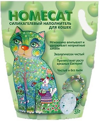 Наполнитель для кошачьего туалета Homecat Яблоко 3.8л