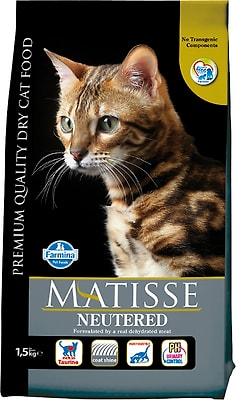 Сухой корм для стерилизованных кошек и кастрированных котов Farmina Matisse с курицей 1.5кг