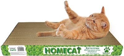 Когтеточка для кошек Homecat Мятная волна штиль картон 47*22*4см