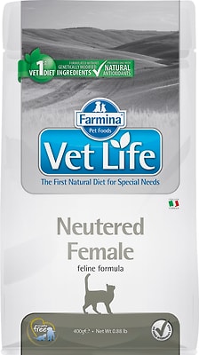 Сухой корм для стерилизованных кошек Farmina Vet Life Cat Neutered Female диетический с курицей 400г