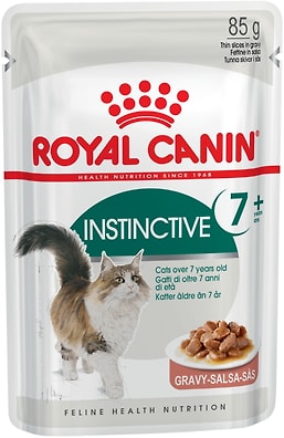Влажный корм для пожилых кошек Royal Canin Instinctive7+ для кошек старше 7 лет кусочки в соусе 85г