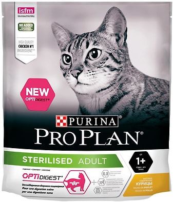 Сухой корм для стерилизованных кошек Pro Plan Optidigest Sterilised с курицей 400г