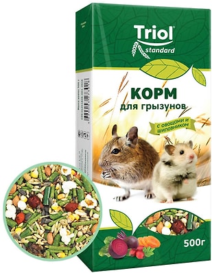 Корм для грызунов Тriol Standard с овощами и шиповником 500г
