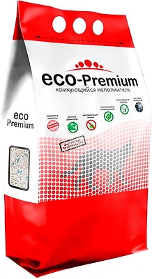 Наполнитель для кошачьего туалета ECO Premium Green Без запаха древесный комкующийся 55л