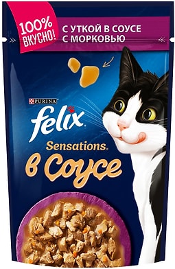 Влажный корм для кошек Felix с уткой 85г