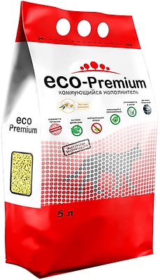 Наполнитель для кошачьего туалета ECO Premium Ромашка древесный комкующийся 5л