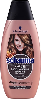 Шампунь для волос Schauma 6 уровней восстановления Мультиэффект 380мл