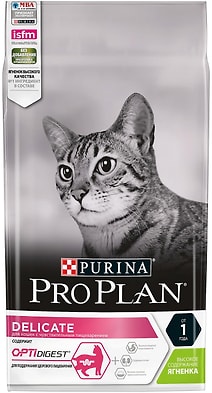 Сухой корм для кошек Pro Plan Optidigest Delicate для чувствительного пищеварения с ягненком 1.5кг