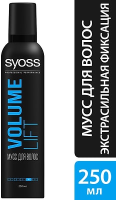 Мусс для укладки волос Syoss Volume Lift Объем без склеивания Экстрасильная фиксация 4 250мл