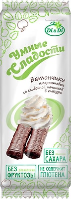 Батончики Умные сладости амарантовые со сливочной начинкой в глазури без глютена 20г