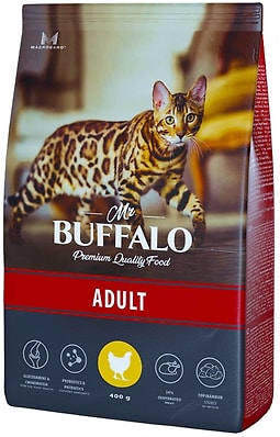 Сухой корм для кошек Mr.Buffalo Adult с курицей 400г 