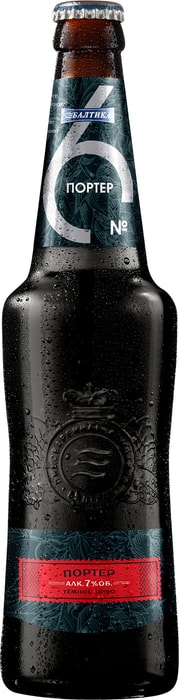 Пиво Балтика №6 Портер 7% 0.47л - купить с доставкой в Vprok.ru Перекрёсток по цене 84.90 руб.