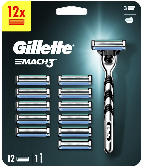 Бритва mach3. Gillette станок с кассетами 12 шт.