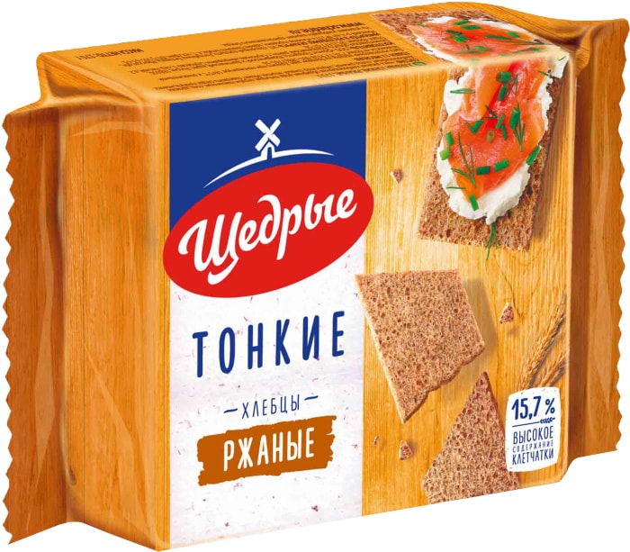 Хлебцы Щедрые Ржаные тонкие 170г - купить с доставкой в Vprok.ru ...