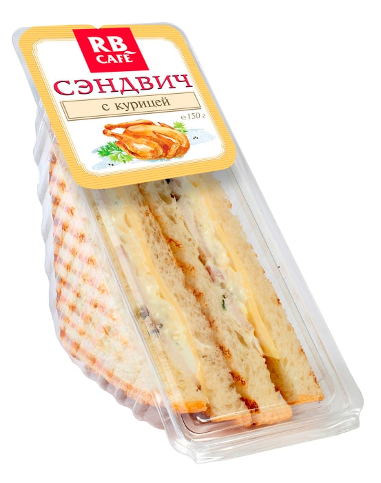Сэндвич Robins Cafe с курицей 150г - купить с доставкой в Vprok.ru  Перекрёсток по цене 0.00 руб.