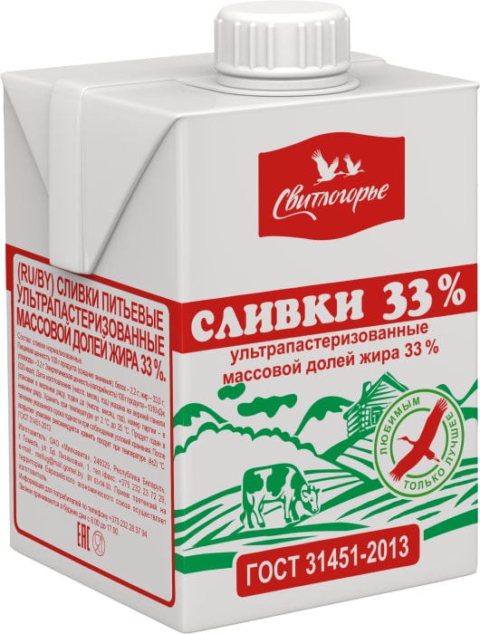 Сливки 33 Озон