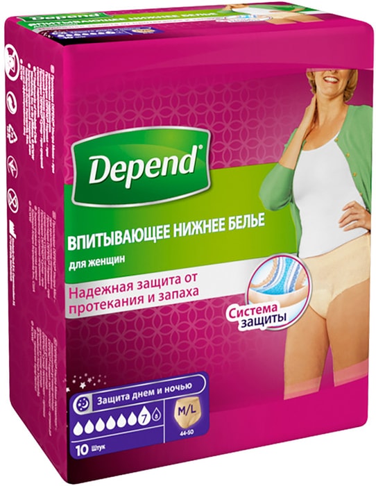 Купить Depend Для Женщин L Xl