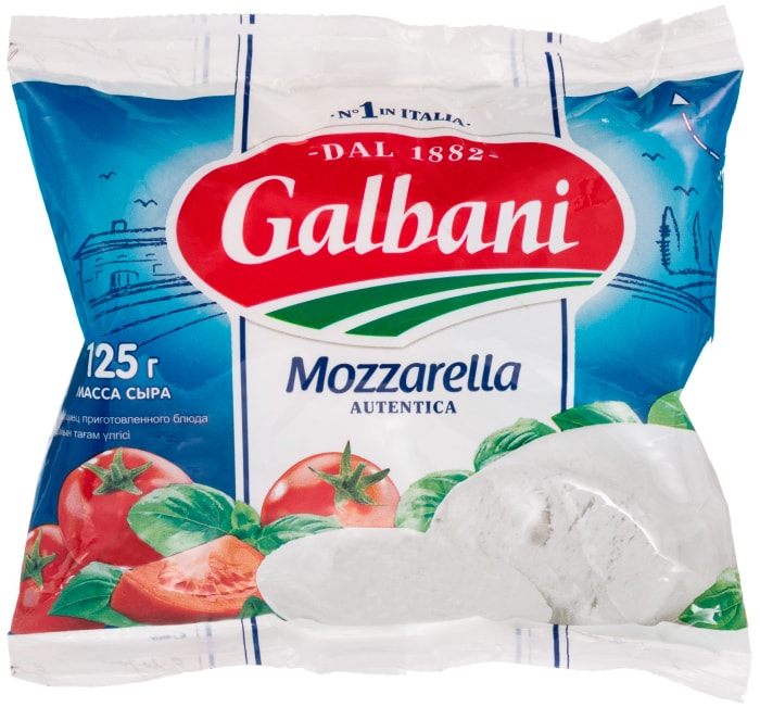 Сыр Моцарелла 45%, Galbani, 125г