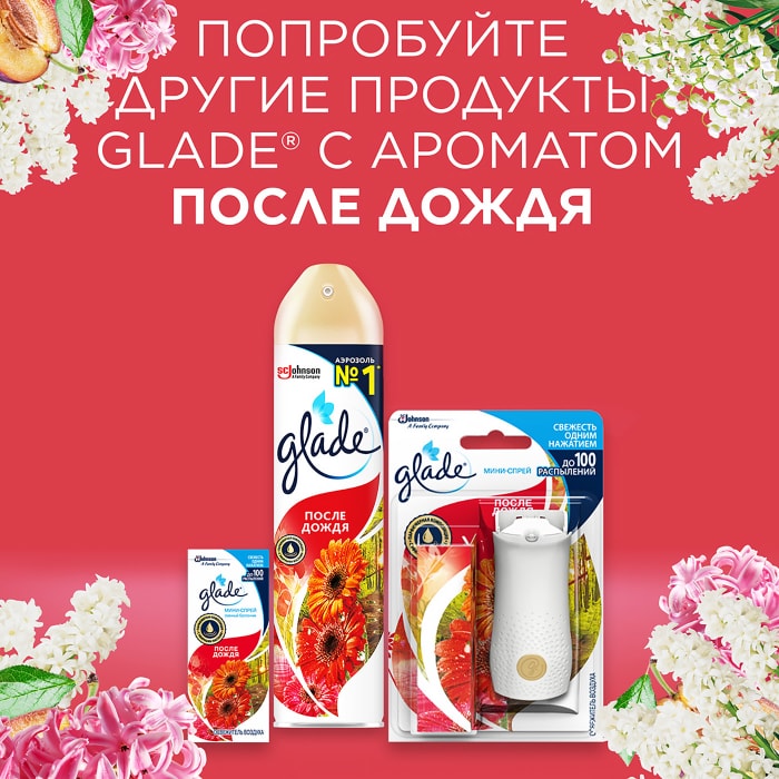 Освежитель воздуха Glade После Дождя 300мл - купить с доставкой в Vprok ...