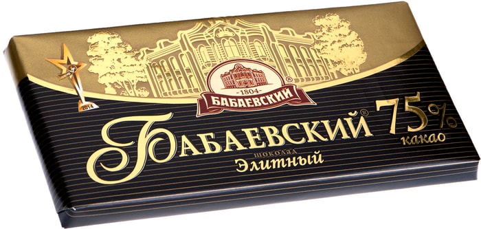 Шоколад Бабаевский Элитный 75% 100г - купить с доставкой в Vprok.ru Перекрёсток по цене 164.99 руб.