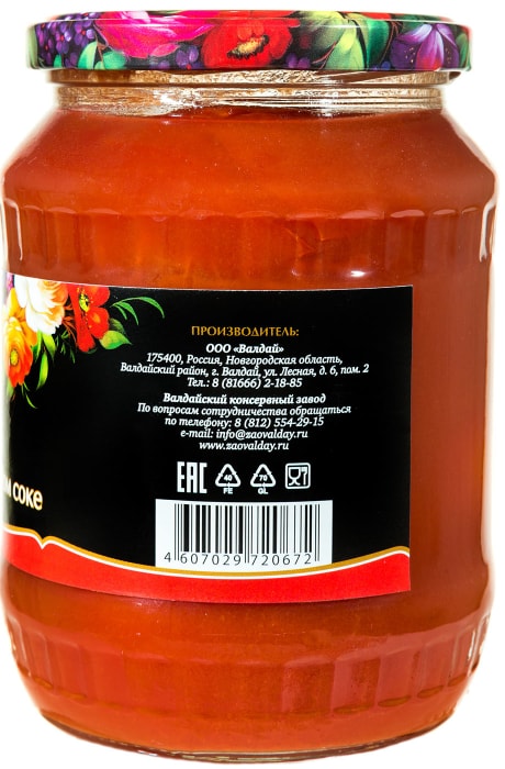 Ингредиенты для томатов в собственном соку