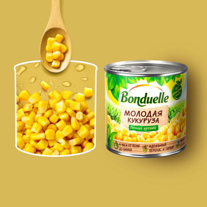 Кукуруза Bonduelle Молодая сладкая 212мл - купить с доставкой в Vprok ...