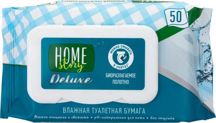 Влажная туалетная бумага home story можно смывать в унитаз