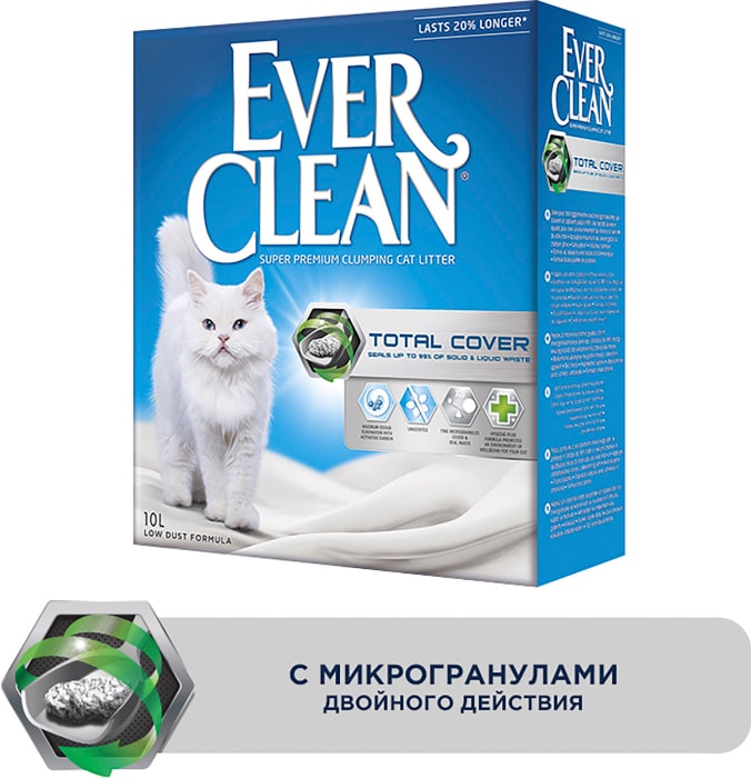 Наполнитель ever clean для кошачьего туалета комкующийся