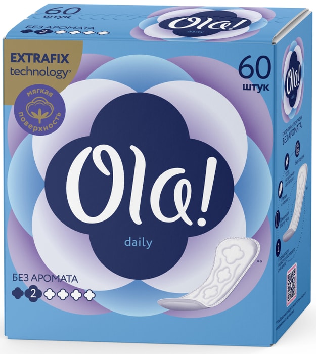Прокладки Ola! Daily ежедневные 60шт - купить с доставкой в Vprok.ru ...