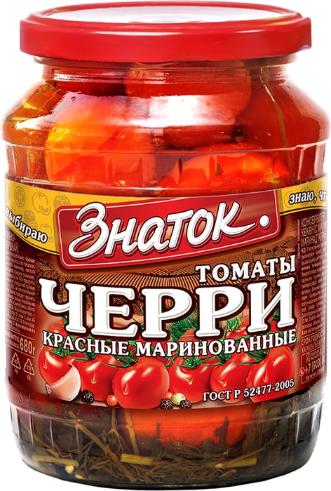 Томаты Знаток Маринованные Черри 680г - Купить С Доставкой В Vprok.