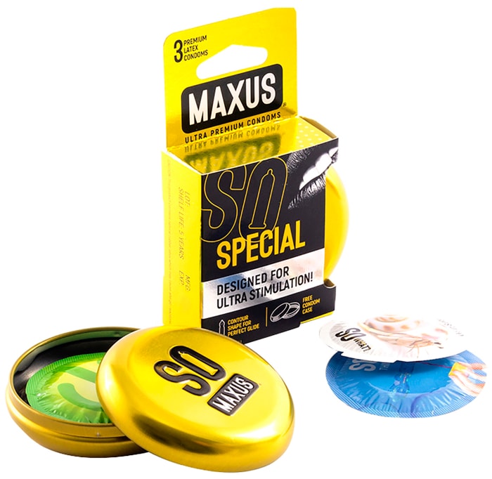 Точечно-ребристые презервативы MAXUS Special №3, 3 шт.