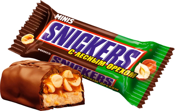 Конфеты snickers Minis пломбир